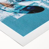 Abstract rolled canvas wall art showcasing vibrant strokes and lines in a modern design, ideal for contemporary home decor, presented in a protective cardboard tube.