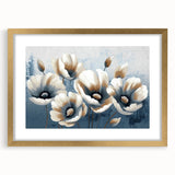 Abstract wall art featuring a collection of colorful strokes and lines in vibrant hues, framed with a gold mat, perfect for modern home decor. The stylish design adds a contemporary touch to any space, making it an ideal choice for art enthusiasts looking to enhance their interior aesthetics.