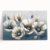 Abstract strokes and lines design in vivid colors on stretched canvas wall art, perfect for modern home decor or office spaces, showcasing artistic expression and creativity.