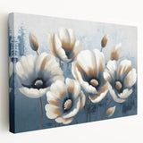 Abstract strokes and lines create a vibrant wall art piece on stretched canvas, showcasing a modern design with bold colors, ideal for contemporary decor.