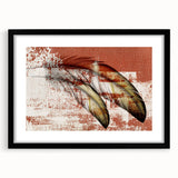 Abstract wall art featuring a collection of colorful strokes and lines, framed in black with a mat, showcasing a modern design perfect for contemporary decor.