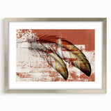 Abstract wall art featuring a design of colorful strokes and lines, framed in a sleek silver frame with a mat, perfect for modern home decor accents. Ideal for enhancing living spaces with contemporary elegance.