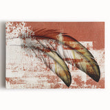 Abstract strokes and lines design on stretched canvas wall art, showcasing vibrant colors and modern aesthetics, perfect for contemporary home decor.