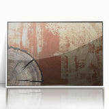 Framed wall art featuring an abstract design with colorful strokes and lines on a white background, perfect for modern home decor. Ideal for enhancing any living space's aesthetic.