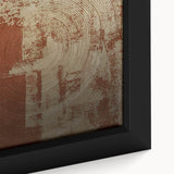 Abstract strokes and lines in vibrant colors create a modern wall art design on framed canvas, highlighting intricate details and textures for contemporary decor.