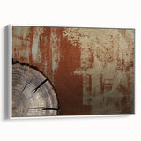 Framed canvas art showcasing an abstract design with colorful strokes and lines, displayed from a side view against a white background. Ideal for modern home decor.