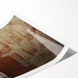 Abstract wall art print featuring vibrant strokes and lines in a harmonious blend of blue, orange, and yellow colors. Perfect for modern home decor, it adds a stylish touch to any room, enhancing visual interest and creativity.