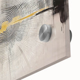 Vibrant abstract wall art featuring intricate strokes and lines in a colorful design, printed on acrylic glass, showcasing a modern aesthetic ideal for contemporary decor.