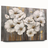 Abstract wall art showcasing vibrant strokes and lines in a modern design, presented in a side view with acrylic glass framing, perfect for contemporary home decor.