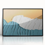 Framed abstract wall art print featuring dynamic strokes and lines in bold black and white hues, perfect for modern home decor or office spaces.