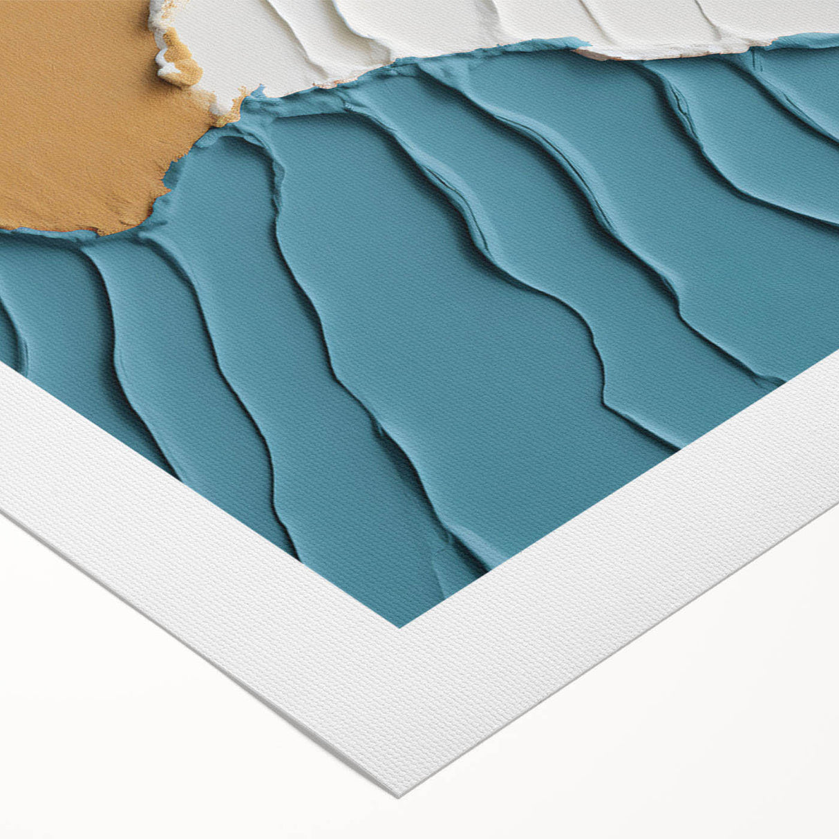 Abstract strokes and lines design on rolled canvas, showcasing vibrant colors and dynamic patterns, perfect for modern home decor and artistic expression.