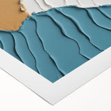 Abstract strokes and lines design on rolled canvas, showcasing vibrant colors and dynamic patterns, perfect for modern home decor and artistic expression.