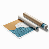 Abstract strokes and lines in vibrant colors create a modern wall art design, perfect for home decor. This rolled print showcases an artistic blend of shapes, ideal for contemporary living spaces.