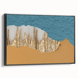 Framed canvas wall art showcasing an abstract design with bold strokes and lines in black and white, emphasizing modern decor aesthetics and artistic flair.