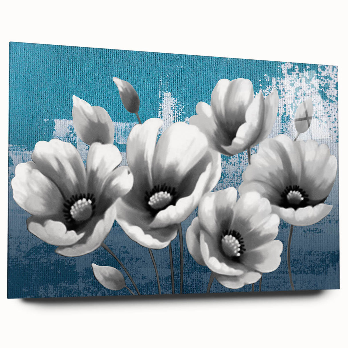 Abstract wall art showcasing vibrant strokes and lines in a contemporary design, displayed in acrylic glass, perfect for modern home decor.