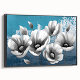 Framed canvas wall art featuring an abstract design of colorful strokes and lines in a modern style. The artwork is presented from a black side view, highlighting its sleek frame and vibrant colors that add a contemporary touch to any decor. Ideal for enhancing living spaces with artistic flair.