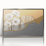 Framed abstract wall art showcasing dynamic strokes and lines in a silver-acrylic finish, perfect for modern decor. Ideal for enhancing artistic interiors.