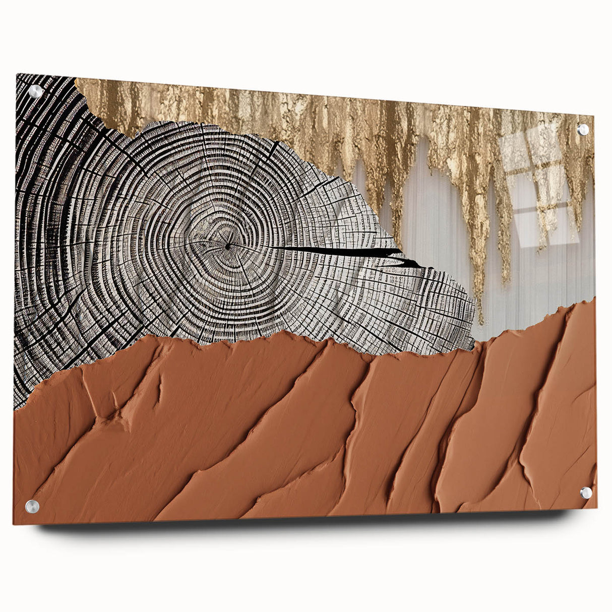 Abstract wall art featuring colorful strokes and lines in an acrylic glass frame, showcasing a modern design ideal for contemporary home decor. Perfect for adding a vibrant touch to living spaces.