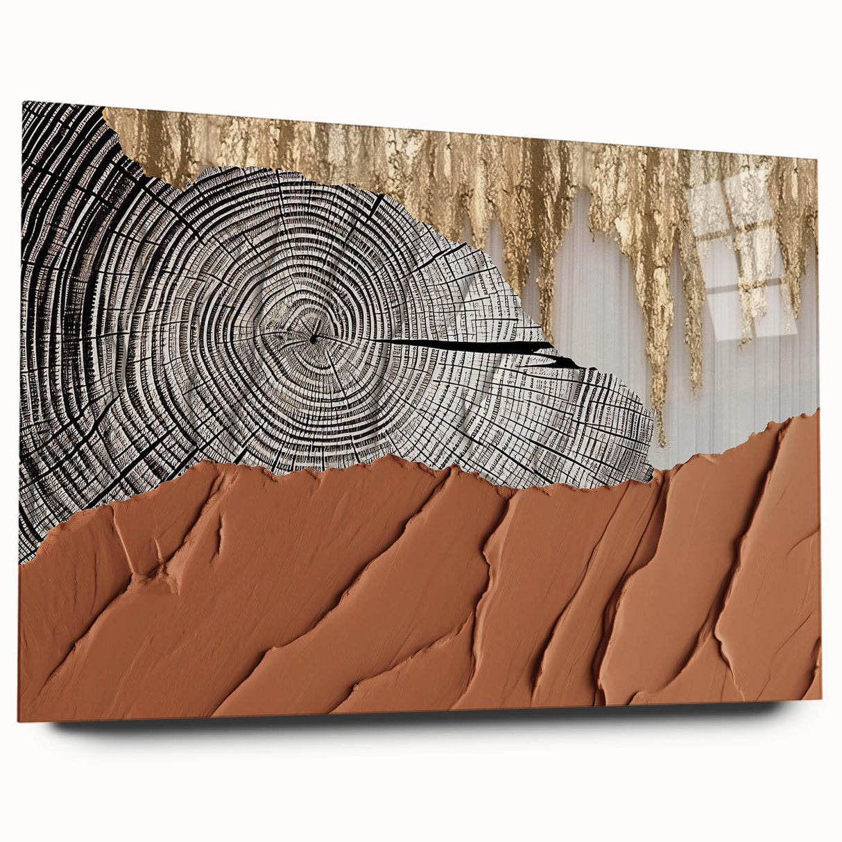 Abstract wall art showcasing vibrant strokes and lines in a modern design, displayed in a sleek acrylic glass frame from the 647 collection, perfect for contemporary decor.
