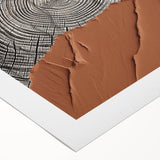 Abstract strokes and lines design on rolled canvas, showcasing vibrant colors and modern art aesthetics, ideal for contemporary home decor.