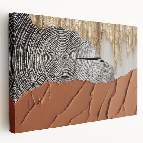 Stretched canvas wall art showcasing an abstract design with vibrant strokes and lines in a modern color palette, perfect for contemporary decor.