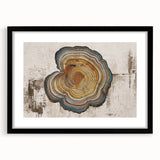 Abstract wall art featuring dynamic strokes and lines in a stylish black frame with a mat. Perfect for modern decor, this piece adds elegance and sophistication to any space.