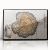 Framed abstract wall art featuring dynamic strokes and lines in a black frame, showcasing a modern design ideal for contemporary home decor. The piece adds a bold artistic touch to any living space, enhancing aesthetic appeal with its vibrant colors and fluid shapes.