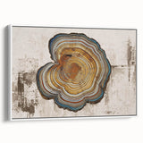 Framed wall art showcasing an abstract design with colorful strokes and lines on a white background, highlighting modern artistic expression and elegance.