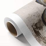 Abstract strokes and lines design on rolled canvas art, featuring vibrant colors and fluid patterns, perfect for modern home decor, packaged securely in a tube.