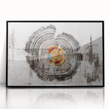 Framed abstract wall art featuring dynamic strokes and lines in a modern black frame, perfect for contemporary decor and enhancing interior aesthetics.