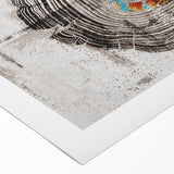 Abstract strokes and lines in vibrant hues adorn this rolled canvas wall art, perfect for modern decor. Ideal for adding a splash of color to any space, it comes securely packaged for safe delivery.