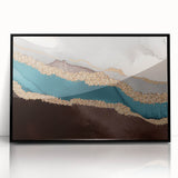 Framed acrylic wall art featuring an abstract strokes and lines design in black, perfect for modern decor, showcasing a chic aesthetic and versatile style.