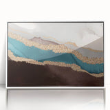 Framed abstract wall art featuring colorful strokes and lines on a white background, perfect for modern home decor. Ideal for enhancing living spaces with artistic flair.