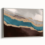 Framed canvas wall art showcasing an abstract design with dynamic strokes and lines in silver tones, adding a modern touch to home decor. Ideal for contemporary interiors.