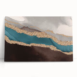 Abstract strokes and lines design on stretched canvas wall art, showcasing vibrant colors and dynamic patterns, perfect for modern home decor or art enthusiasts.