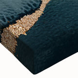 Close-up of an abstract strokes and lines wall art design on stretched canvas, featuring vibrant colors and intricate patterns, ideal for contemporary decor.