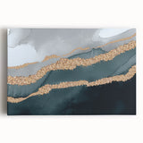 Stretched canvas wall art showcasing an abstract design of colorful strokes and lines, perfect for modern decor, enhancing any living space with vibrant energy.