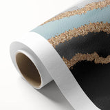 Abstract strokes and lines in vibrant colors create a modern wall art design on rolled canvas, ideal for contemporary home decor. Perfect for adding a splash of artistic flair to any room.