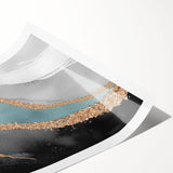 Abstract wall art print showcasing vibrant strokes and lines in various colors, ideal for modern home decor. This rolled design adds a contemporary touch to any space.