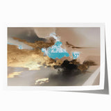 Abstract wall art print featuring vibrant strokes and lines in bold colors, ideal for modern home decor. The rolled print is designed for easy framing and display.