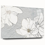 Abstract wall art featuring colorful strokes and lines in a modern design, displayed in a sleek acrylic frame with pins, ideal for contemporary home decor.