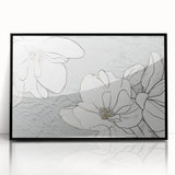 Framed wall art featuring an abstract design of colorful strokes and lines in black and white, perfect for modern home decor. Ideal for enhancing contemporary interiors.