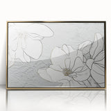 Framed wall art showcasing an abstract design of colorful strokes and lines with a sleek gold frame, perfect for modern home decor and artistic interiors.