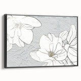 Framed canvas wall art design showcasing abstract strokes and lines in a contemporary style, featuring a sleek black frame, ideal for modern home decor.