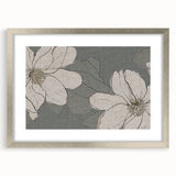 Abstract wall art print showcasing a dynamic design of colorful strokes and lines, framed in a sleek silver frame with a white mat, perfect for modern decor.