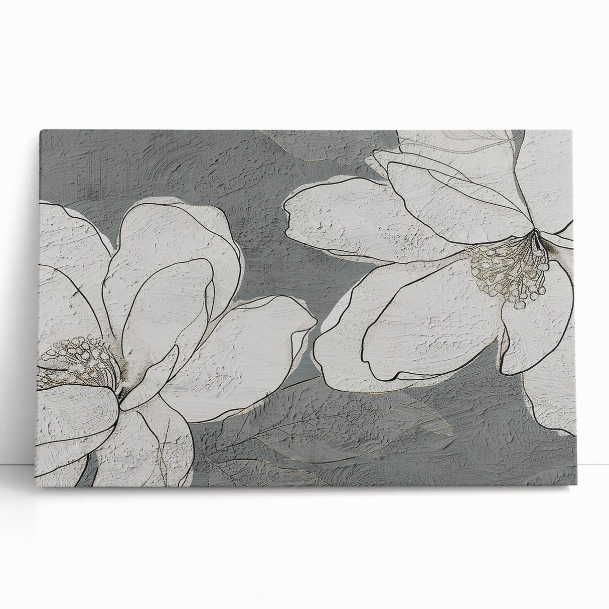 Abstract strokes and lines design on a stretched canvas wall art piece, showcasing vibrant colors and modern aesthetics, perfect for contemporary home decor.
