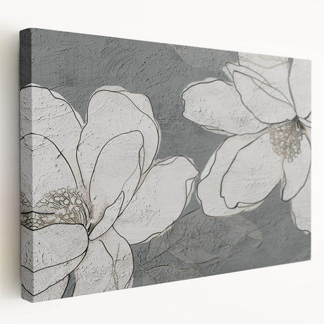 Stretched canvas wall art showcasing an abstract design with colorful strokes and lines, viewed from the side, perfect for modern home decor.
