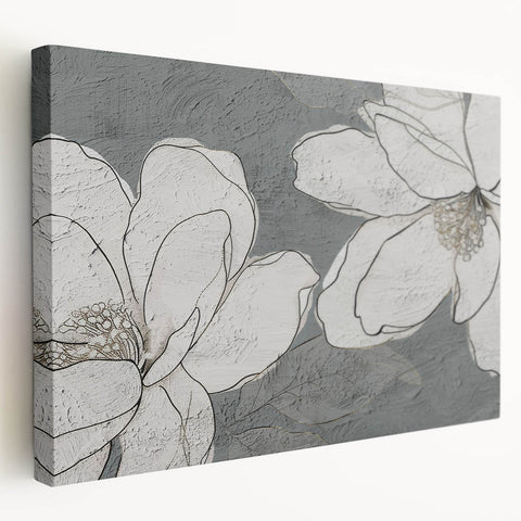 Stretched canvas wall art showcasing an abstract design with colorful strokes and lines, viewed from the side, perfect for modern home decor.