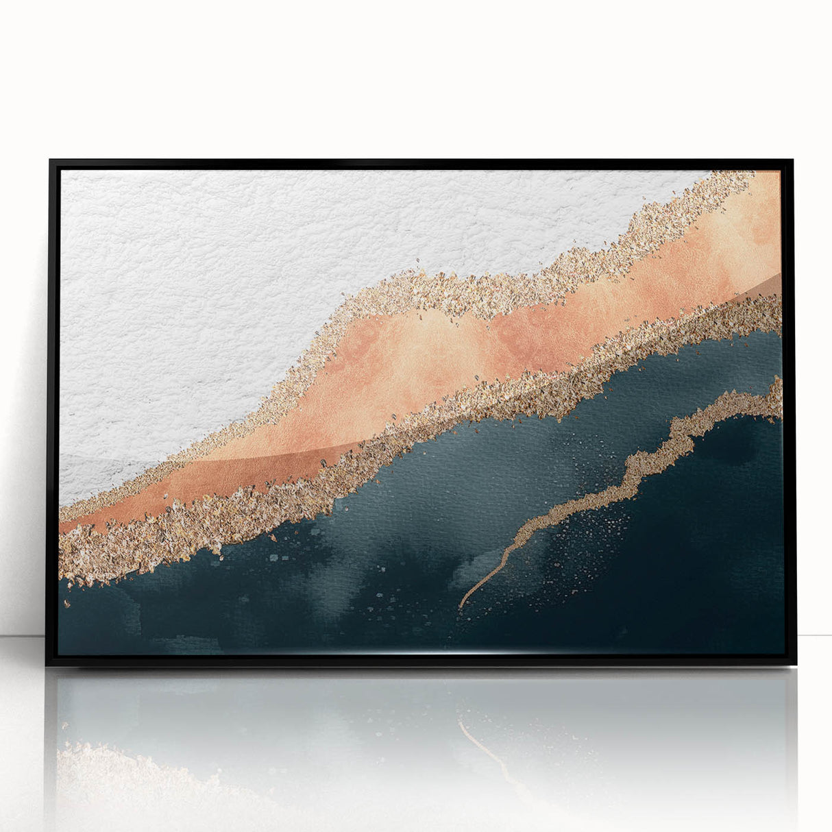 Framed abstract wall art featuring dynamic strokes and lines in black and white, designed to enhance modern decor with a sleek aesthetic. Perfect for contemporary spaces.