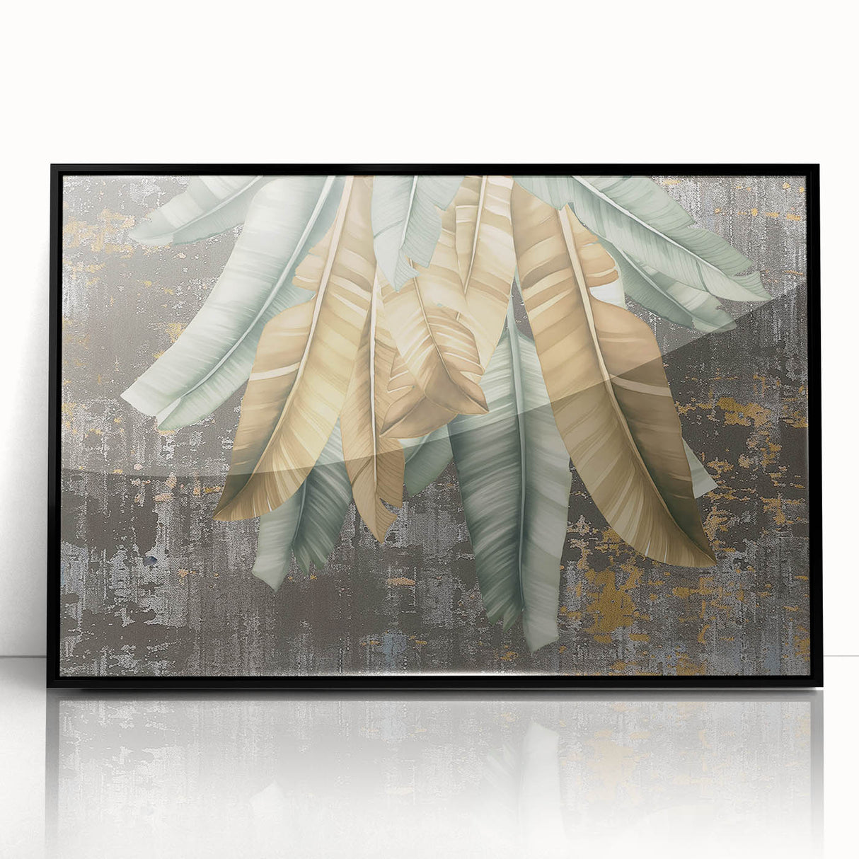 Framed abstract wall art featuring colorful strokes and lines on a black background, ideal for modern home decor. Perfect for adding a stylish touch to any room.
